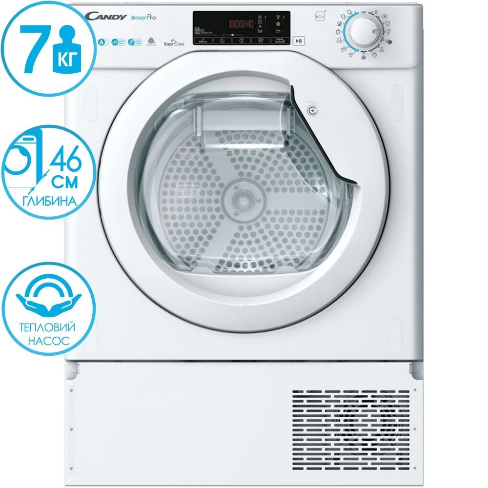 Uscator de rufe incorporabil Candy BCTD H7A1TE-S